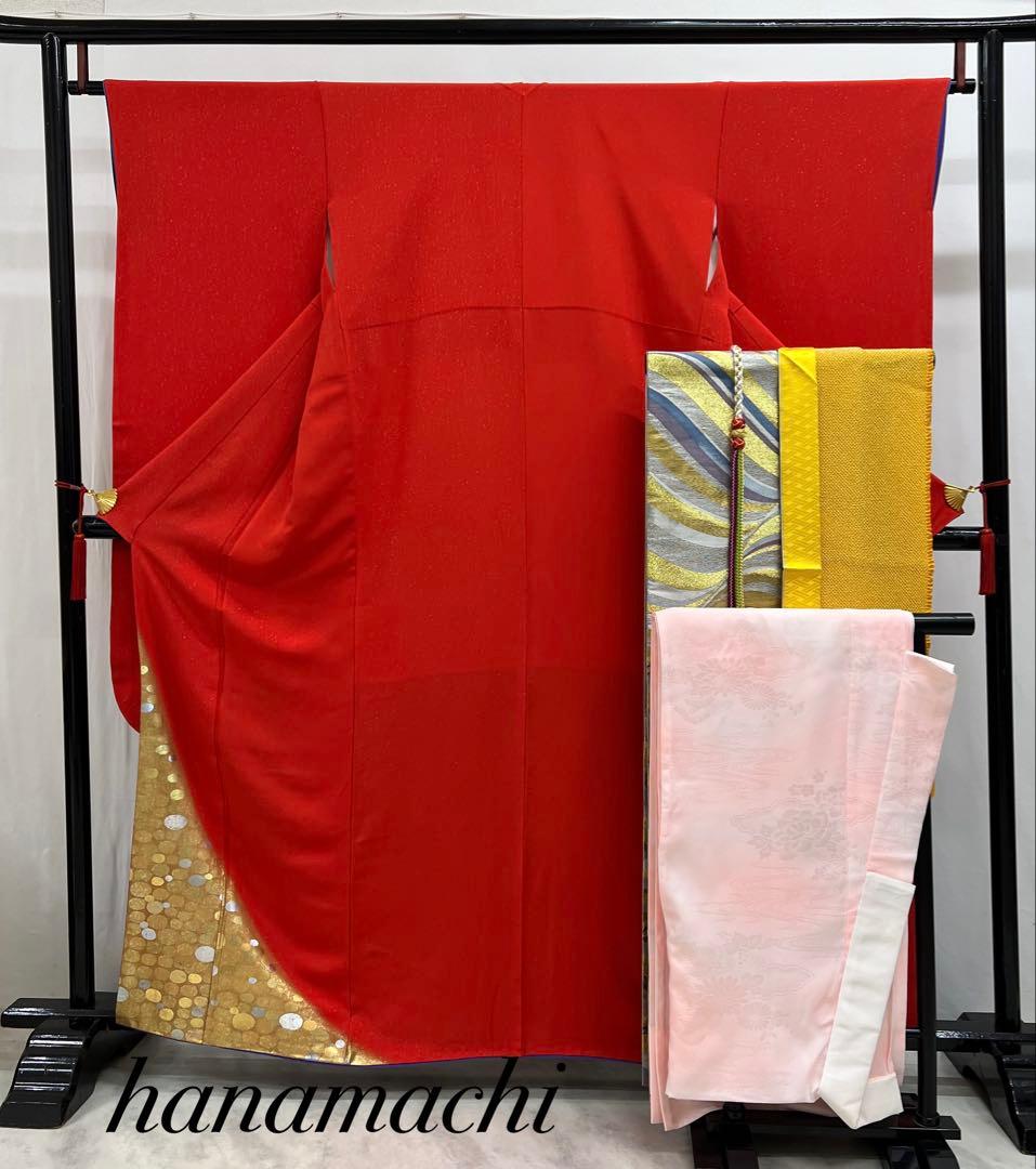 堀省平　振り袖　フルセット　長襦袢　成人式　金彩加工　銀通し　落款入り　657