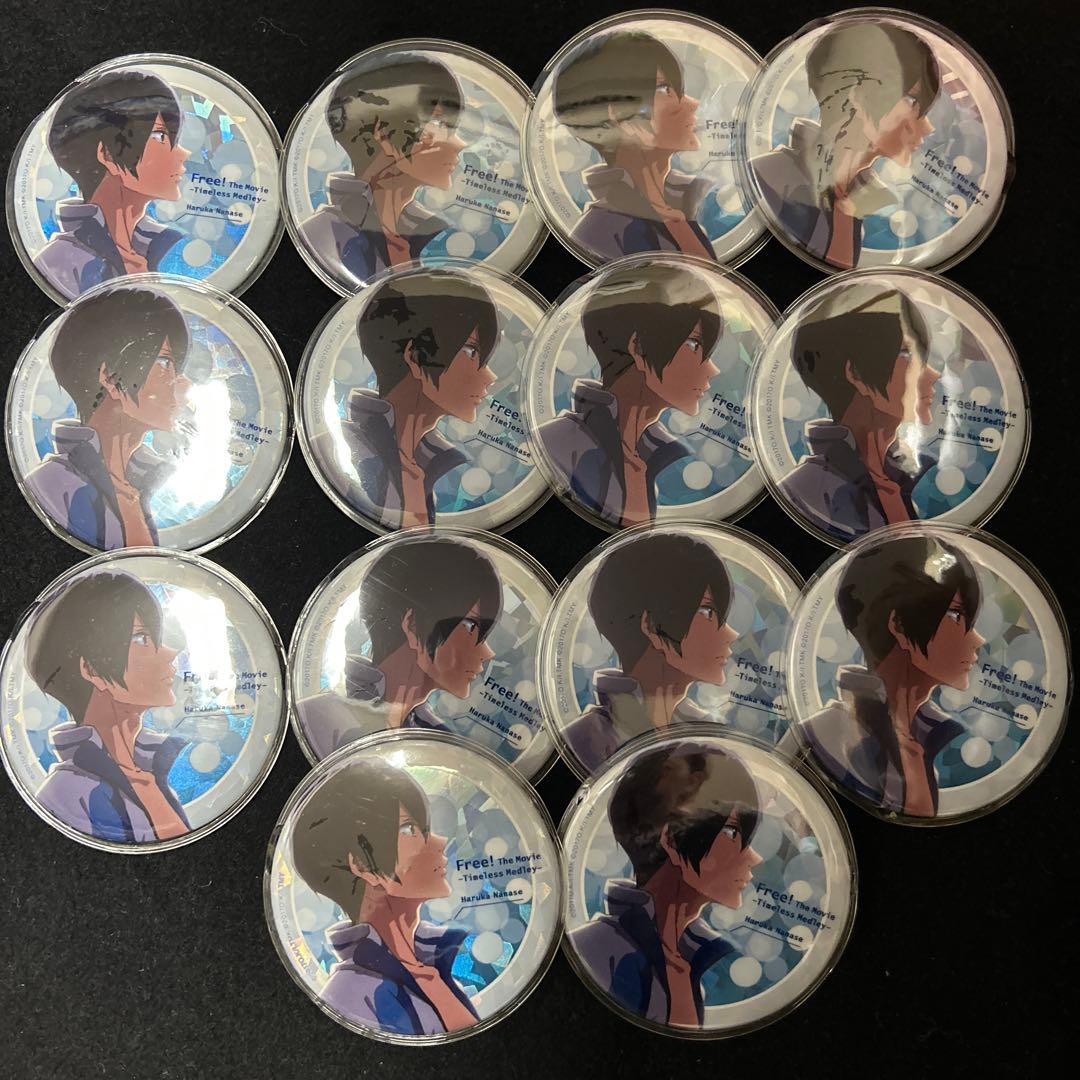 Free! 劇場版 TM絆 76mm 缶バッジ 七瀬遙 14個