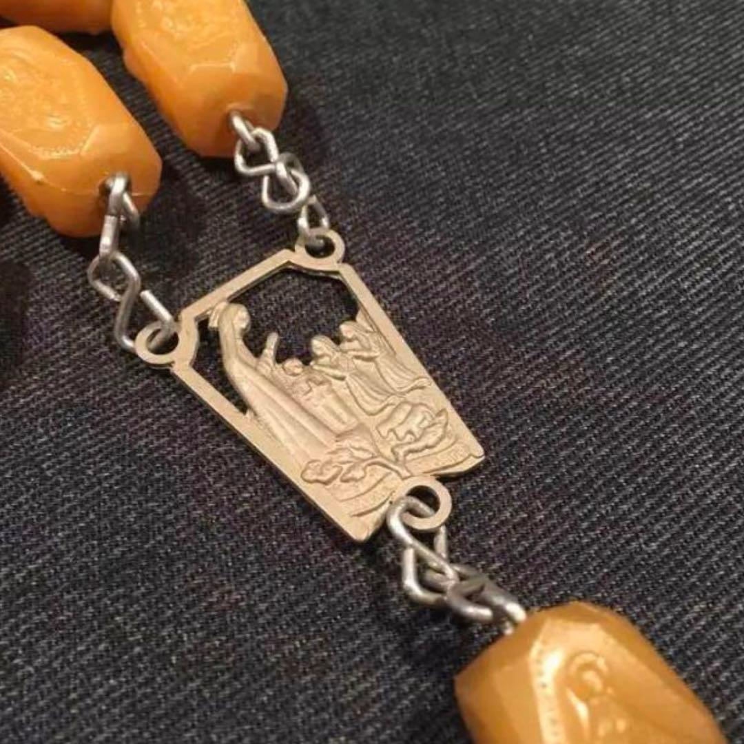 ビンテージ ロザリオ 特大 ディスプレイ 壁掛け プロップス