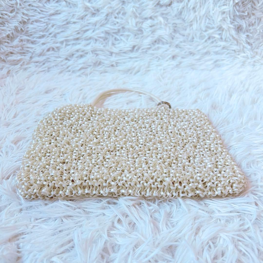 希少✨　アンテプリマ　スクエア　ミディアム　チェーン付き　パールホワイト