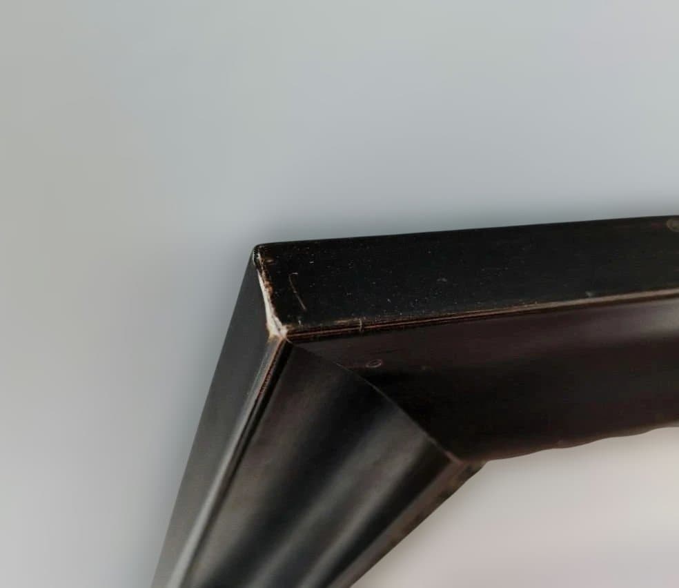 木製額縁 F20号 面金付マット付き ダークブラウン 金色縁取り