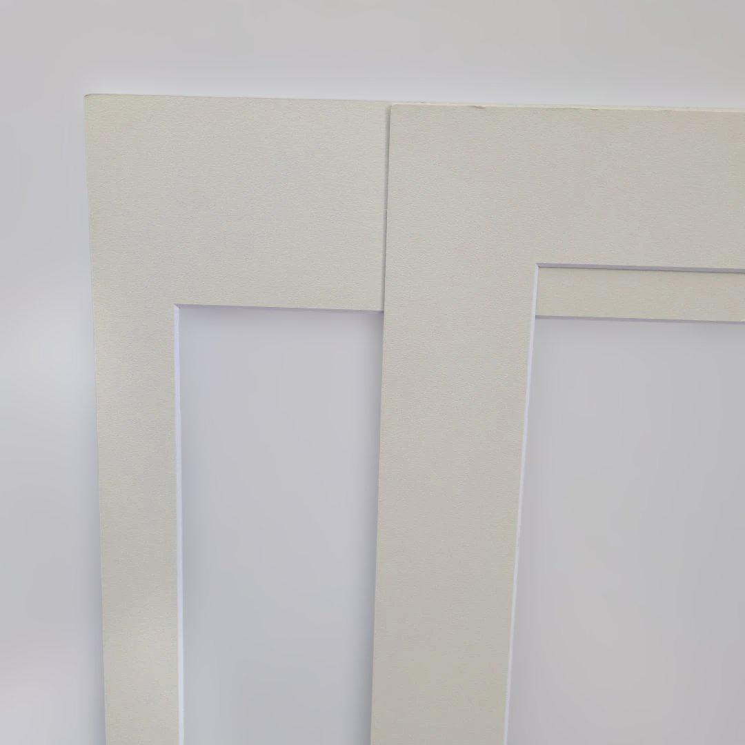 木製額縁 F20号 面金付マット付き ダークブラウン 金色縁取り