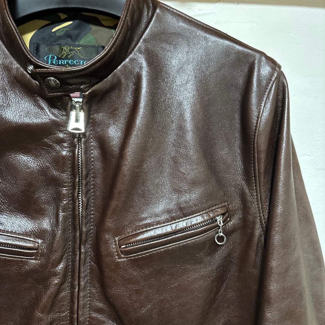 超美品schott&ABathingApeコラボLサイズ