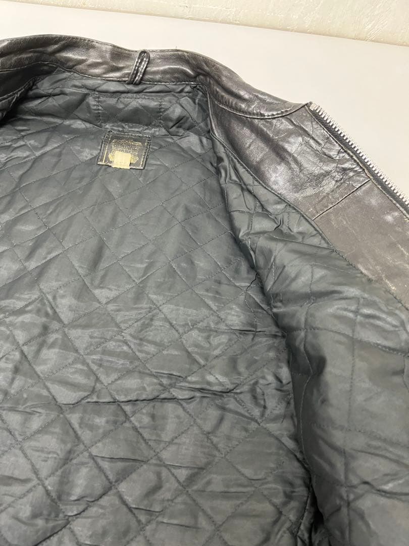 ルイスレザー　レザーライダースジャケット レザー 革ジャン ブラック 古着