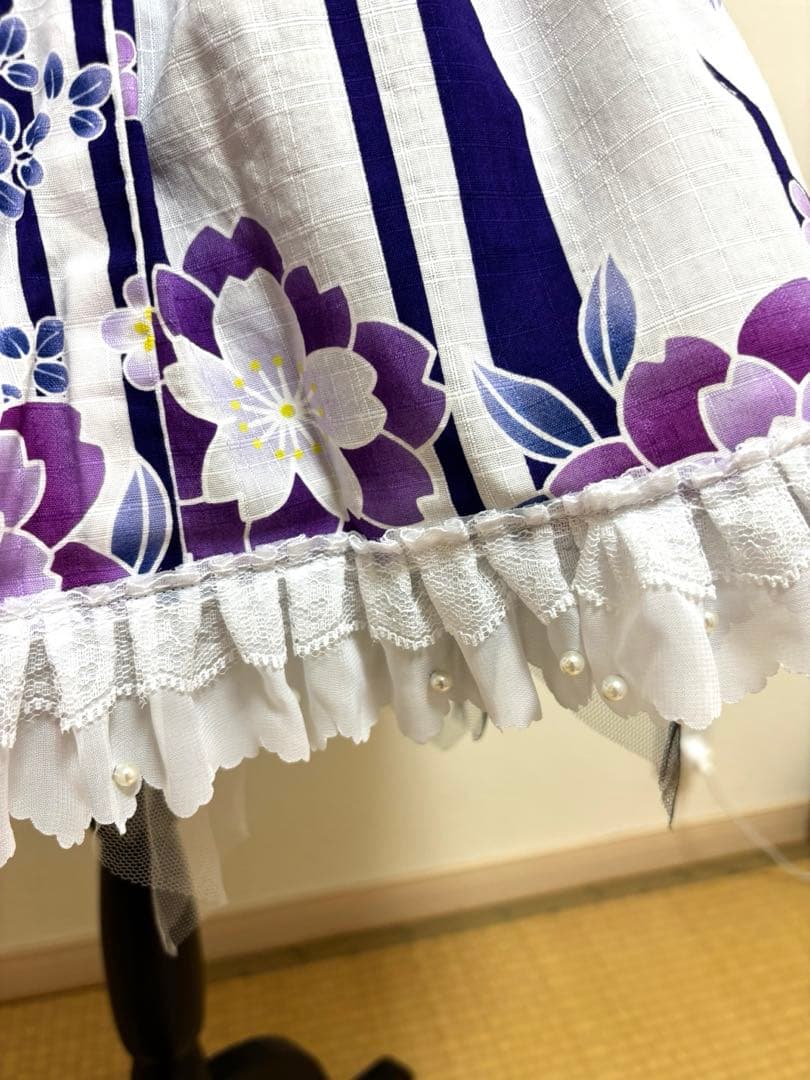 【創作】浴衣ドレス　オリジナル　地雷系量産型兵児帯セット