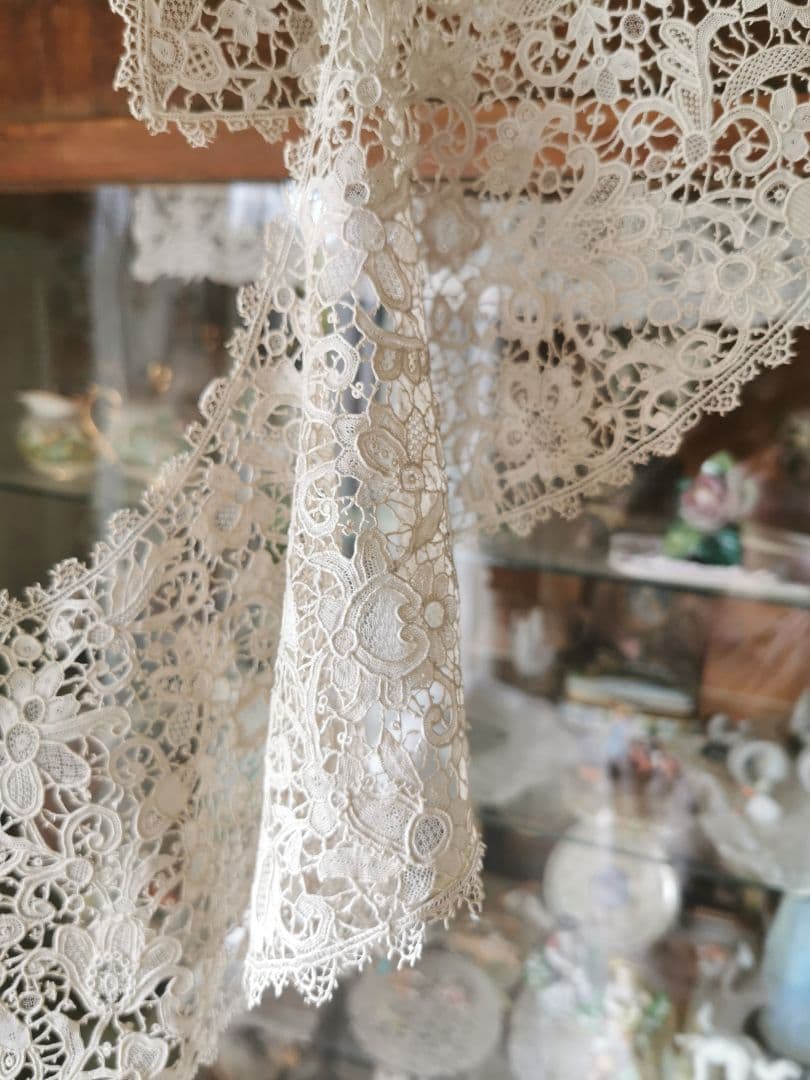 アンティーク イタリア 最上の精緻 ブラーノレース ポワンドヴェニス 付け襟