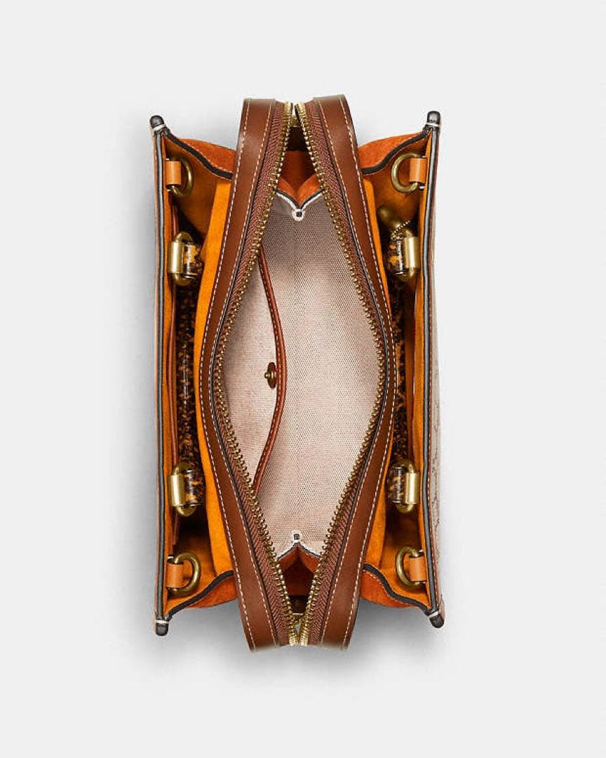 【お値下げ中】COACHローグ25 シグネチャーテキスタイル ハンドバッグ