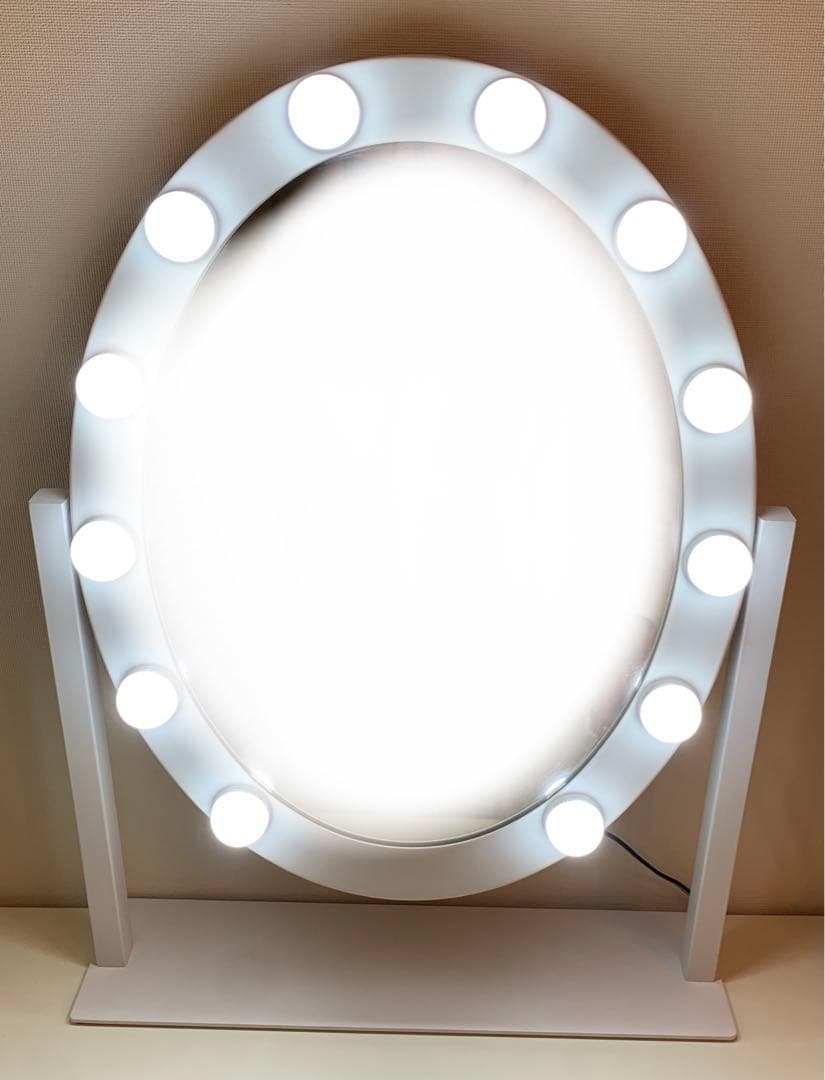 フッツェ ハリウッドミラー ラウンド L ホワイト Francfranc