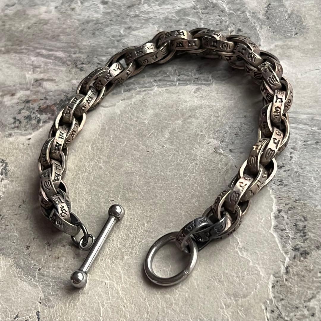VINTAGE ヴィンテージ ツイン 梵字 リングチェーン ブレスレット