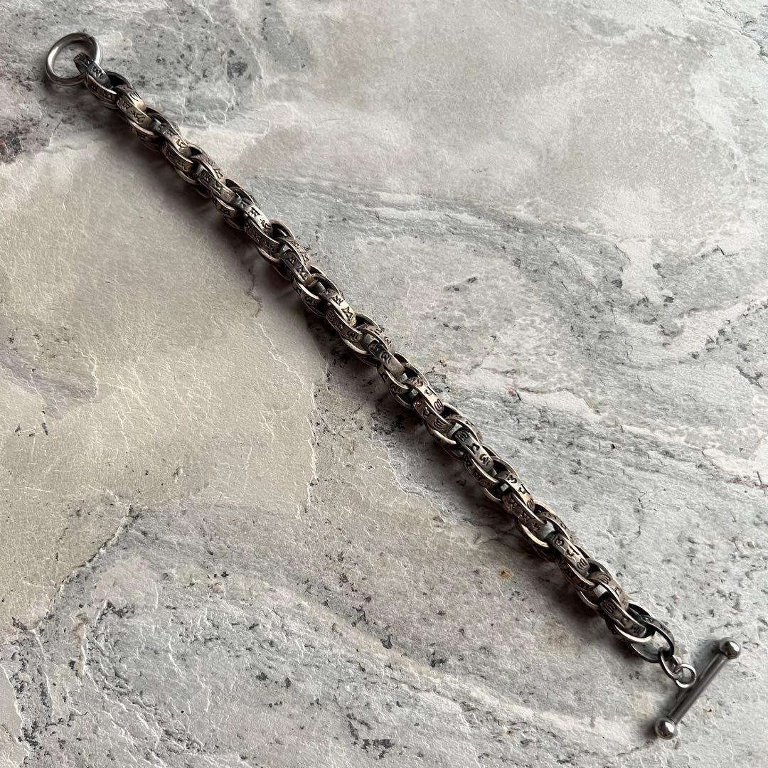 VINTAGE ヴィンテージ ツイン 梵字 リングチェーン ブレスレット