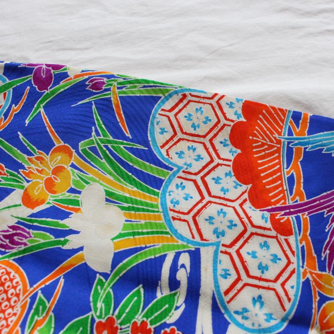 七五三 5歳 7歳 女の子 子供 青 着物 帯 セット