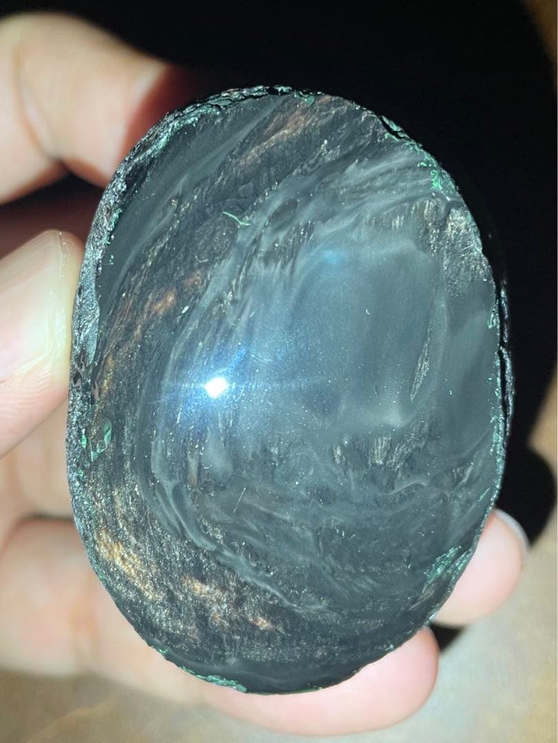 研磨品　十勝石玲瓏　マホガニーオブシディアン　ゴールデンレインボーシラー