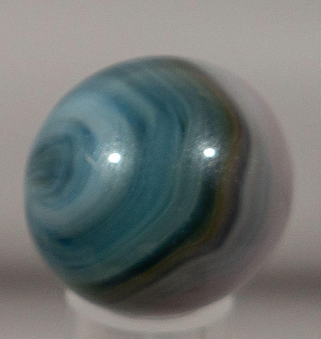 昭和初期 日本製 ウランガラス 工芸ガラスビー玉 スワール 8個｜UV反応