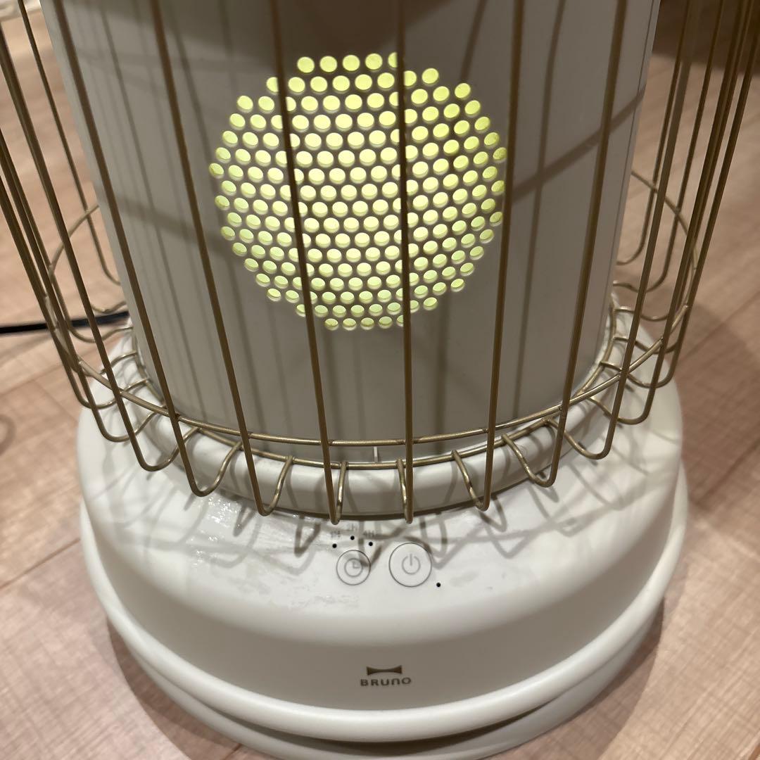 BRUNO 電気ヒーター 円筒形 ホワイト