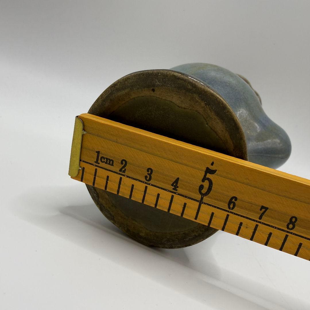 L108 磁器窯変掛紅花口孔雀花瓶 アンティーク