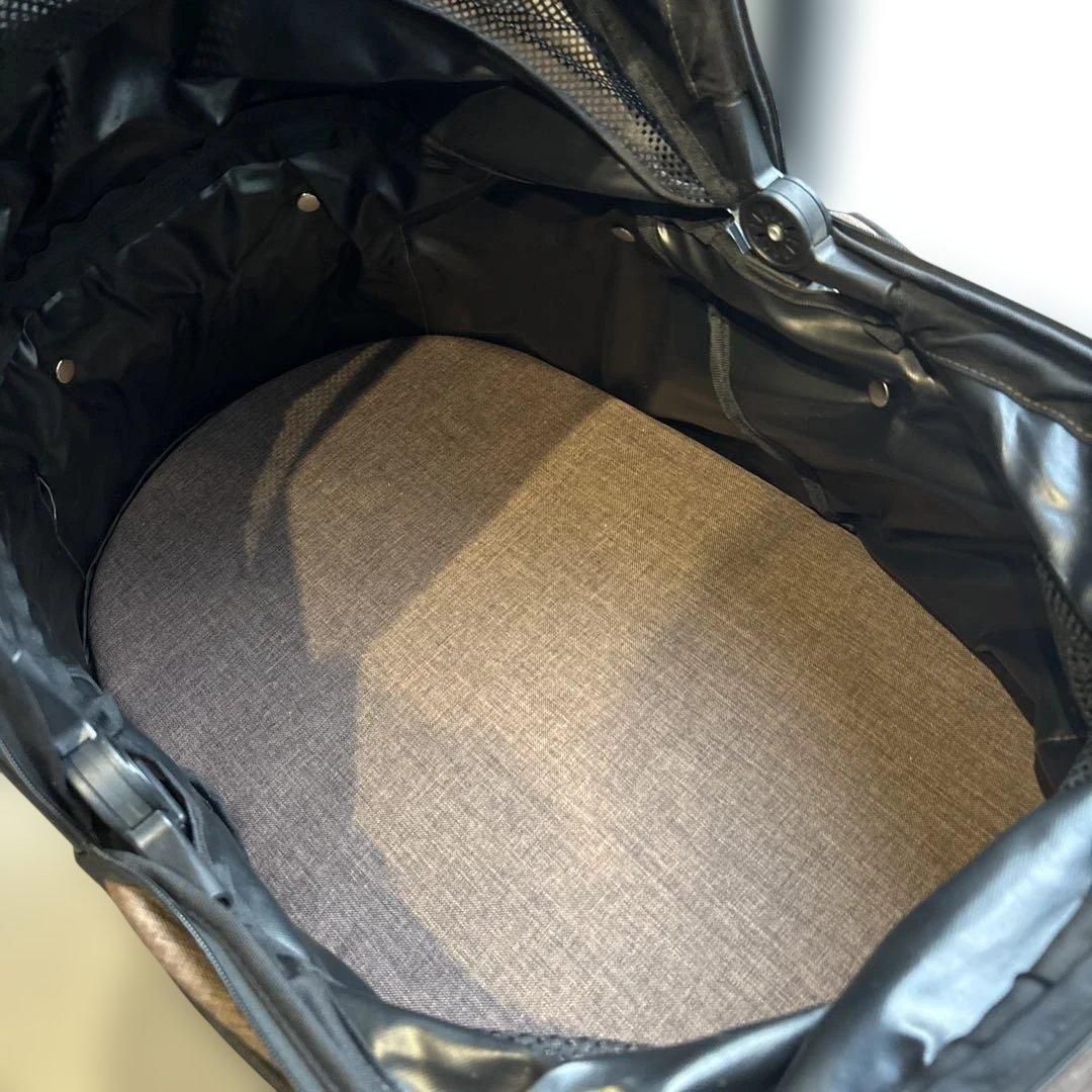 ペットカート！メッシュカバー付き　ブラウン