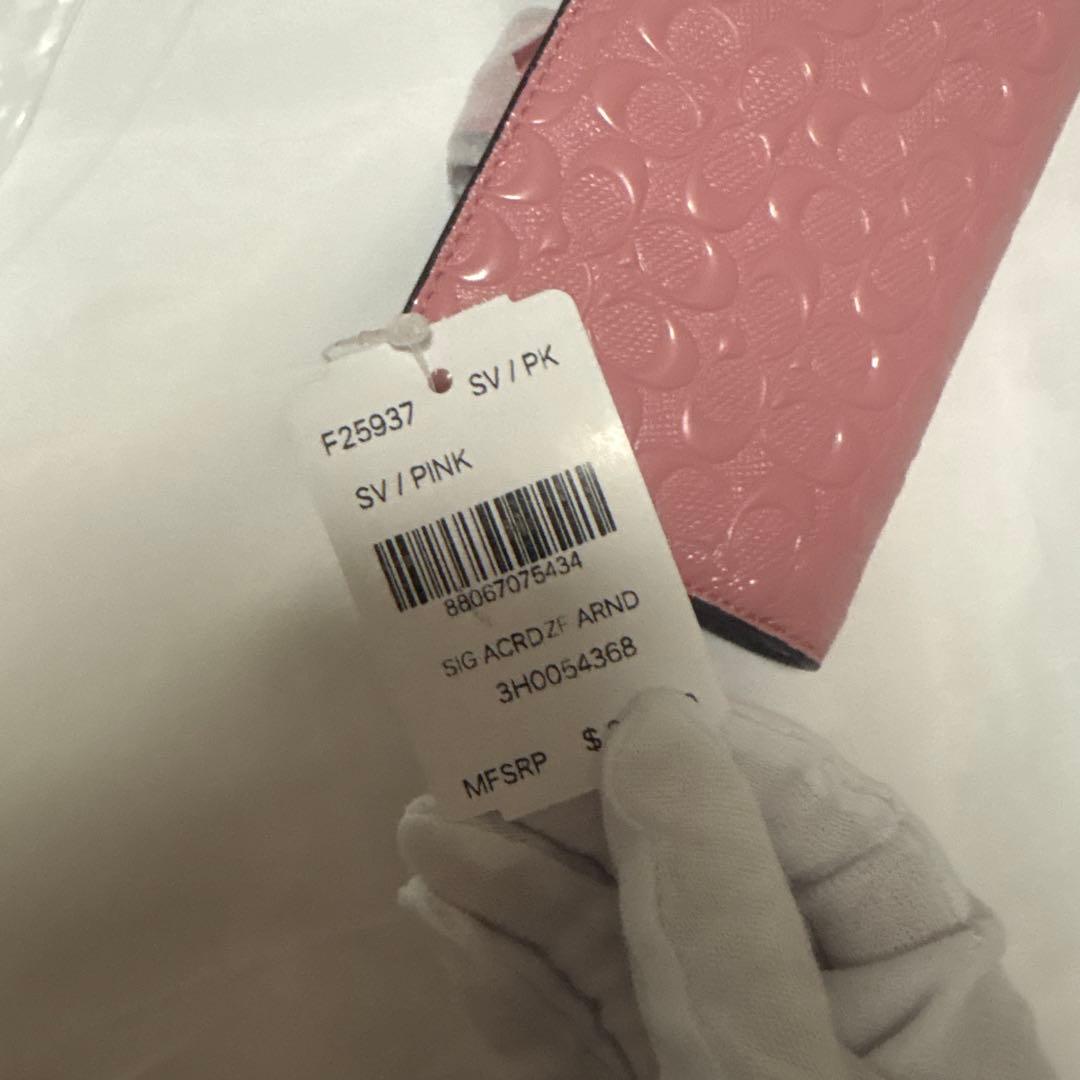 COACH コーチ 2つ折り 財布 ピンク