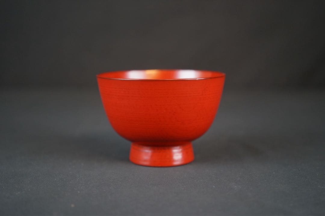 角偉三郎 作 朱 座椀 六つ星 最晩年作 希少作 紙箱 共布 茶懐石道具