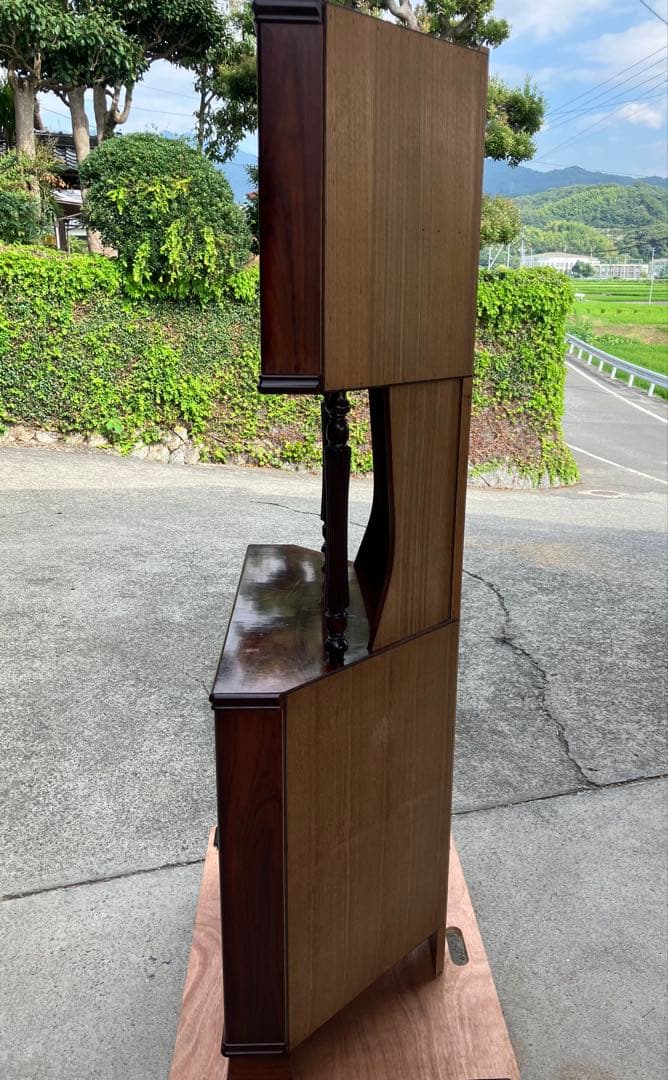 【向川様】二段型 コーナー キャビネット 収納 レトロ