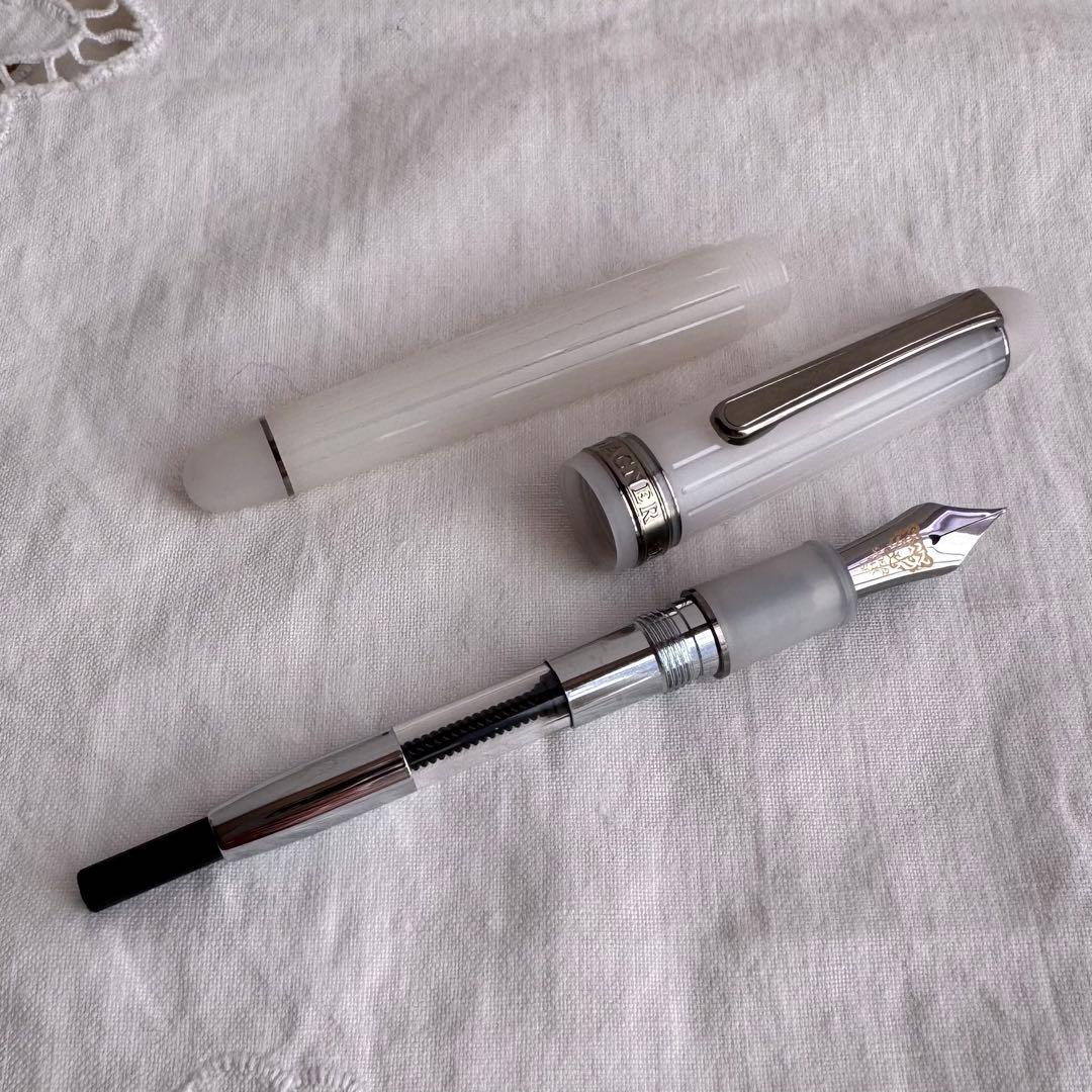 プラチナ万年筆ホワイトタイガー字幅SF