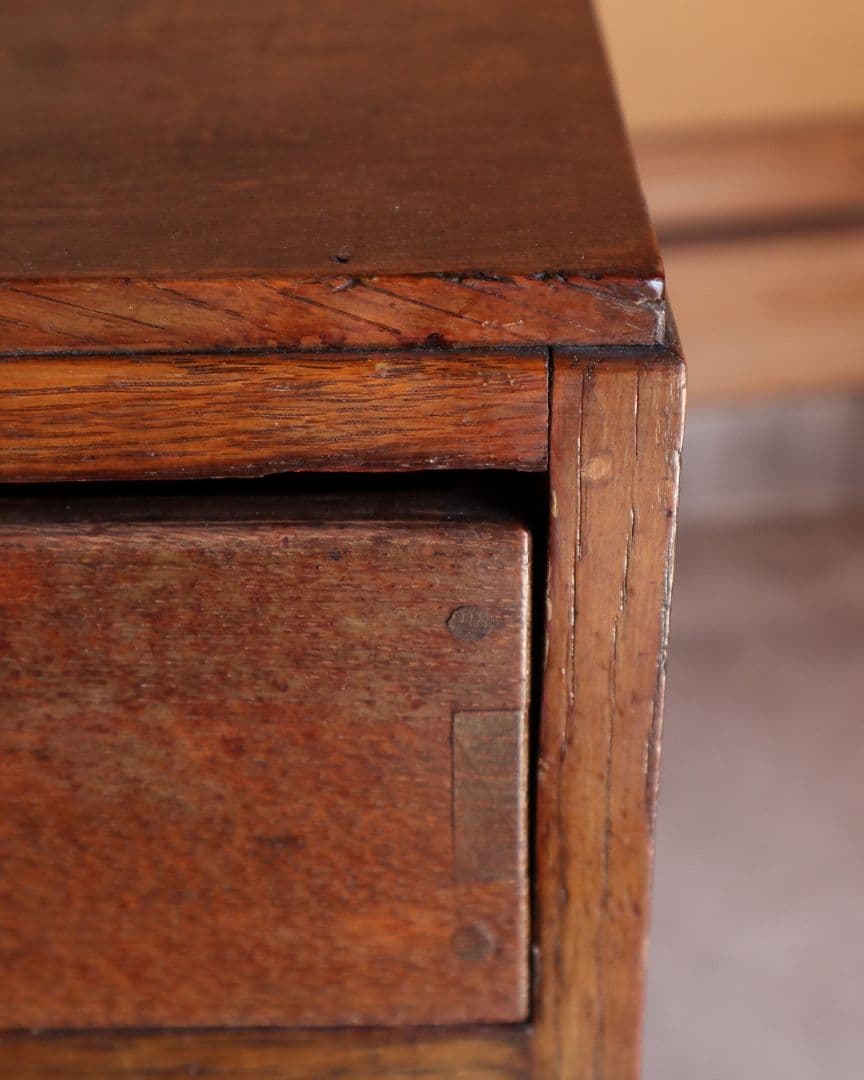 A4収納・セパレート可能な楢(ナラ)の4杯小引き出し