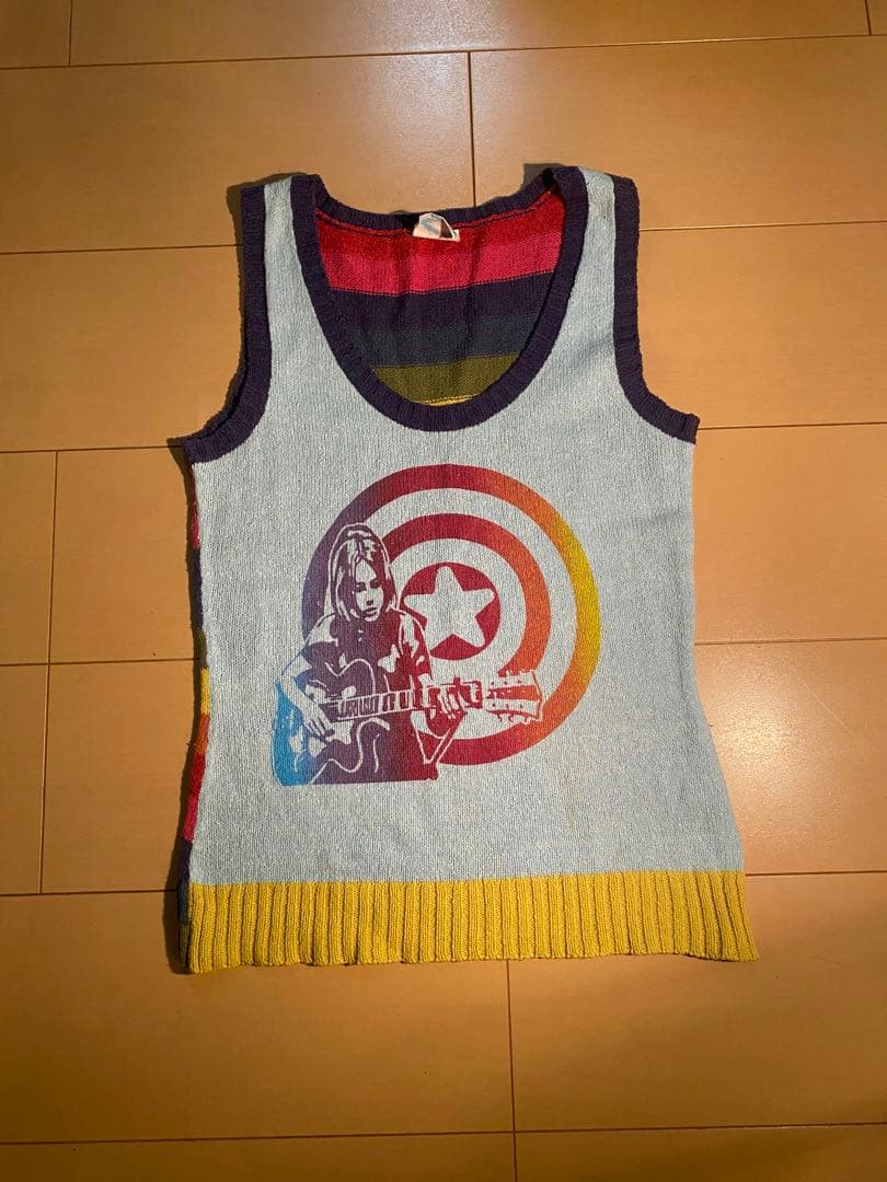 初期　ヒステリックグラマー '90 ギターガール　タンクトップ　Y2K