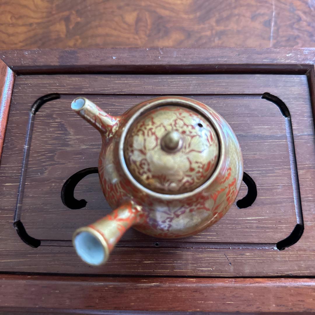 大日本永楽造　古美術　赤絵金襴手　染付急須　骨董品