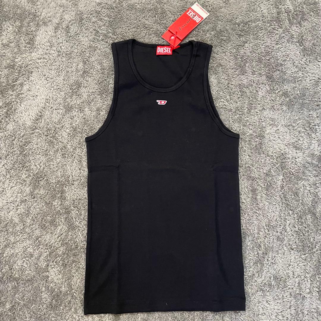 DIESEL ブラック タンクトップ L ディーゼル　ノースリーブ　トップス