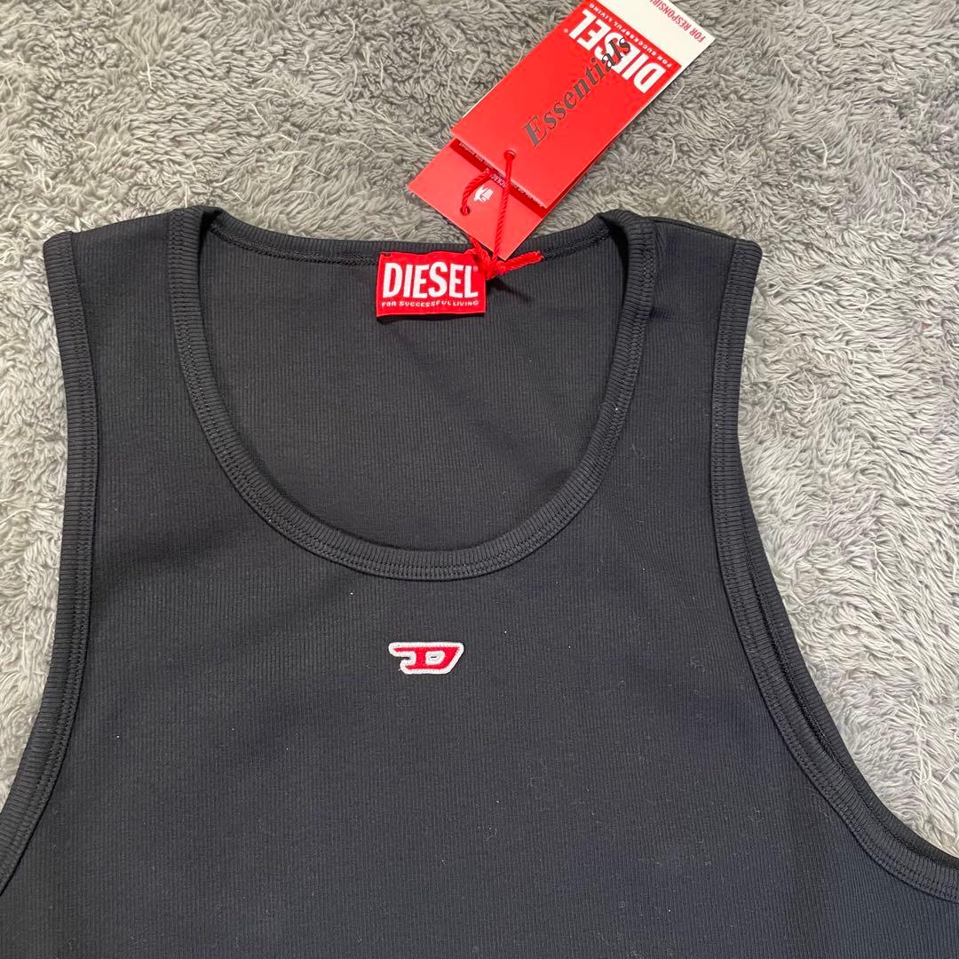 DIESEL ブラック タンクトップ L ディーゼル　ノースリーブ　トップス