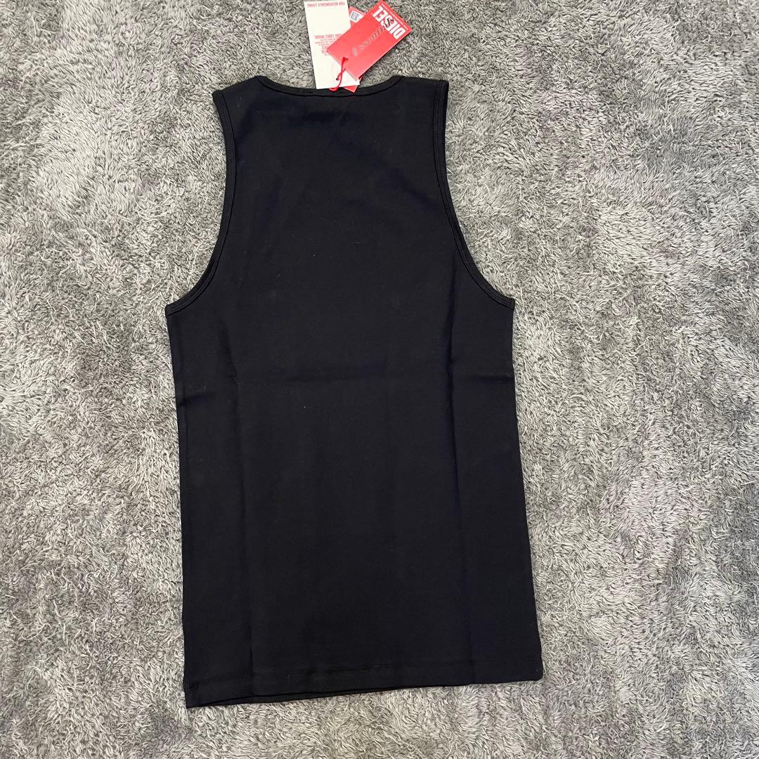 DIESEL ブラック タンクトップ L ディーゼル　ノースリーブ　トップス