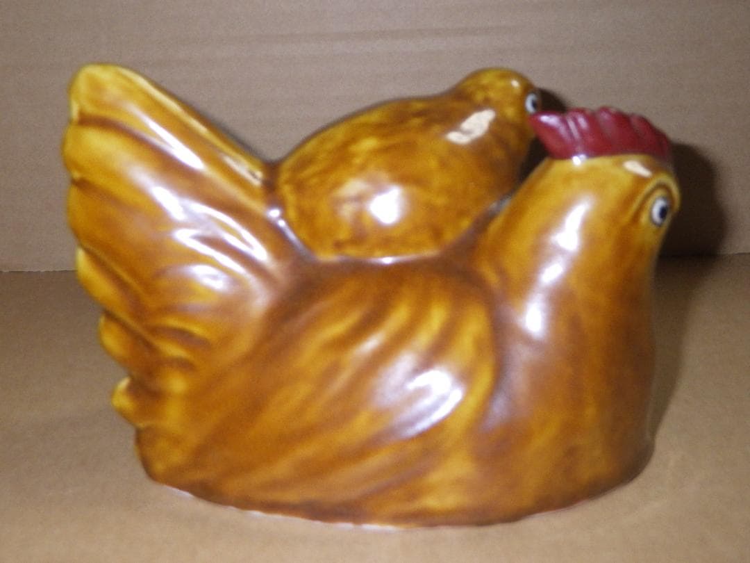 新品 浅倉五十吉 九谷焼 慈愛 干支 酉 鶏 共箱 陶製置物 フィギュリン