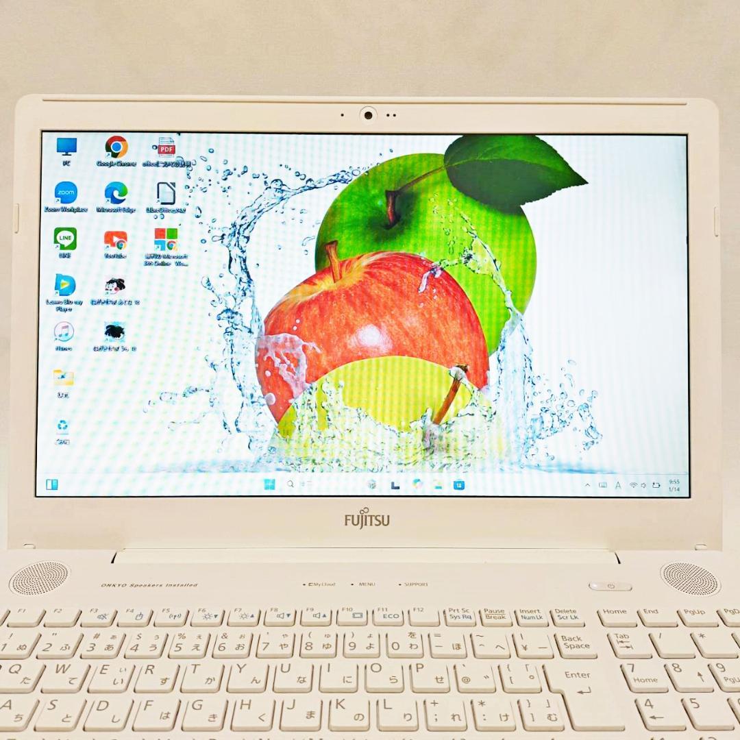 【美品】新品メモリ8G・SSD256で爆速！✨設定済 富士通 ノートパソコン