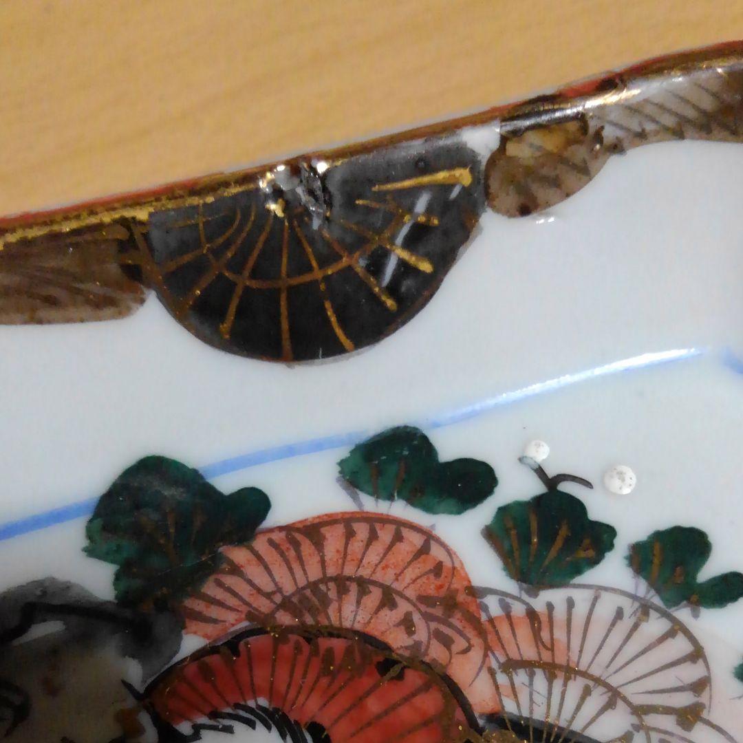 花鳥文角皿　６枚セット