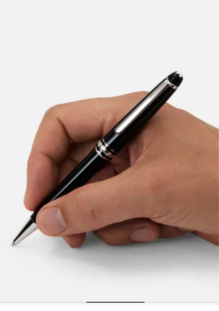 未使用　MONT BLANC ブラックボールペン 本体　プラチナ　クラシック