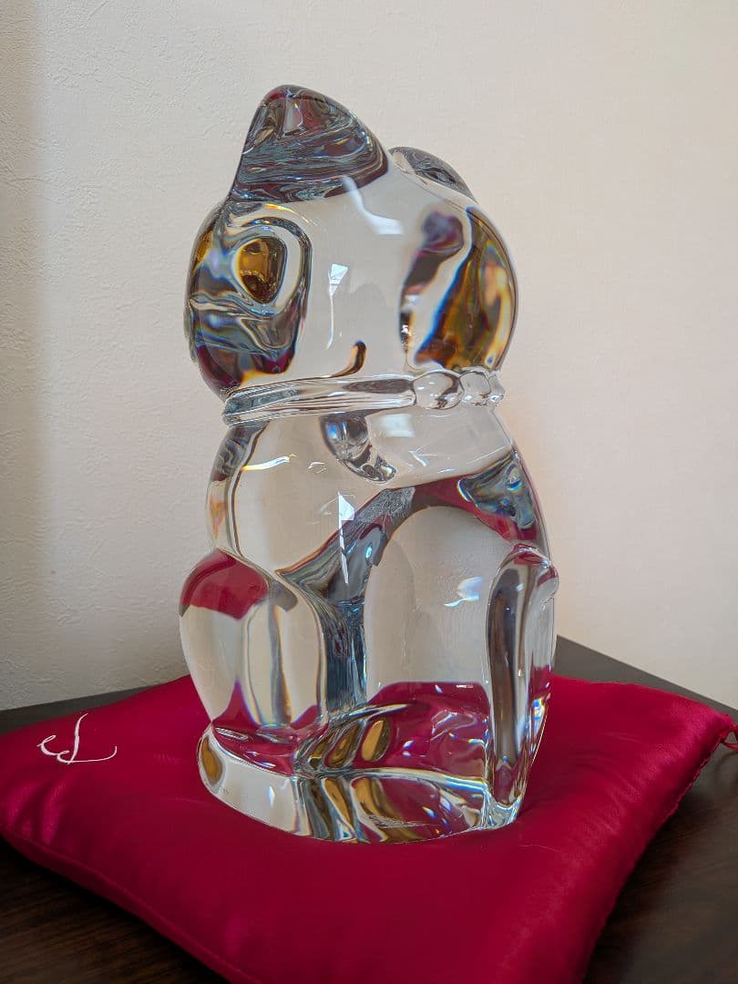 バカラ 特大Lサイズ招き猫 クリスタル Baccarat
