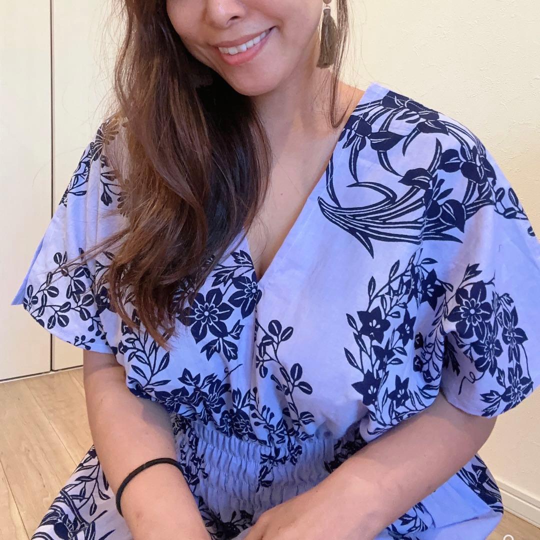 一点物　竺仙　浴衣　コーマ地　ワンピース ハンドメイド　ロング　着物　薄紫