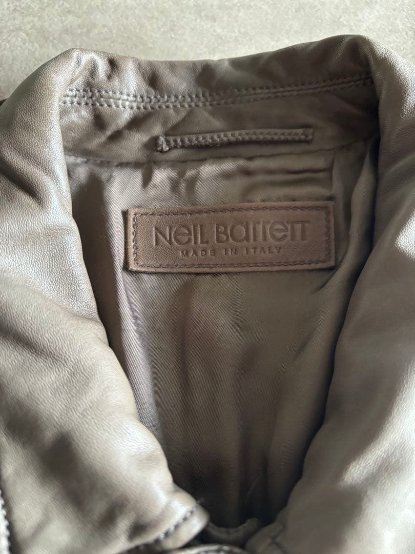 定価約35万円⭐︎ニールバレット⭐︎レザー⭐︎ブルゾン⭐︎グレーベージュ⭐︎ライダース