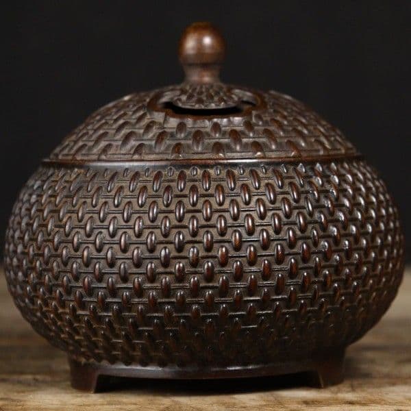 銅製 香炉 三足祥雲薫炉 卓上炉 沈香炉 檀香炉 茶道香炉 工芸品 置物