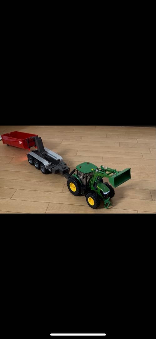 1/32ジョンディアトラクターラジコン　トレーラーセット