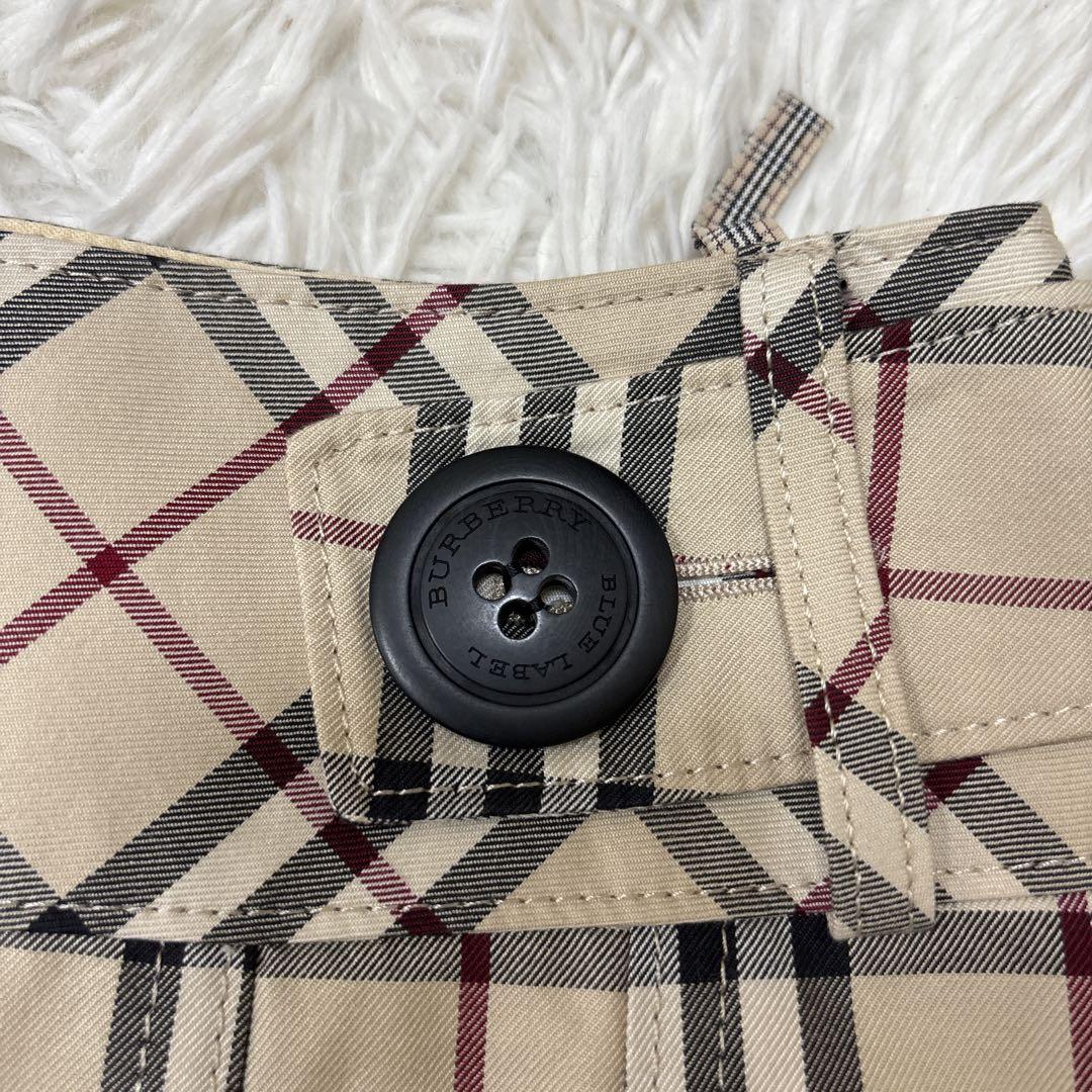【人気】バーバリーブルーレーベル　スカート ノバチェック　プリーツ