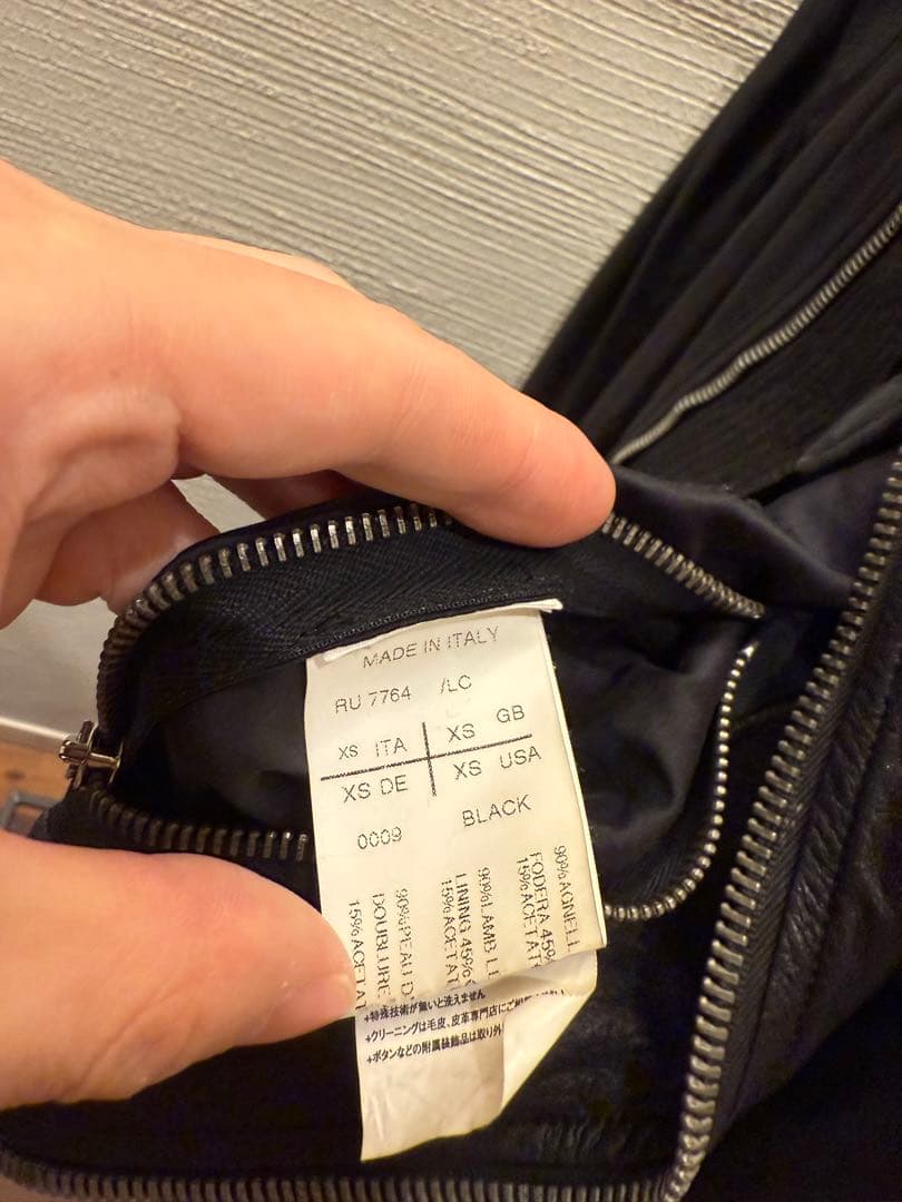 00s rick owens leather biker jacket レザー