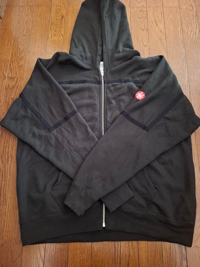 トップス cavempt taped cut zip heavy hoodie