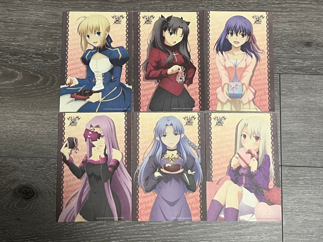 【非売品・希少】Fate cafe DINING バレンタインイラストカード6種