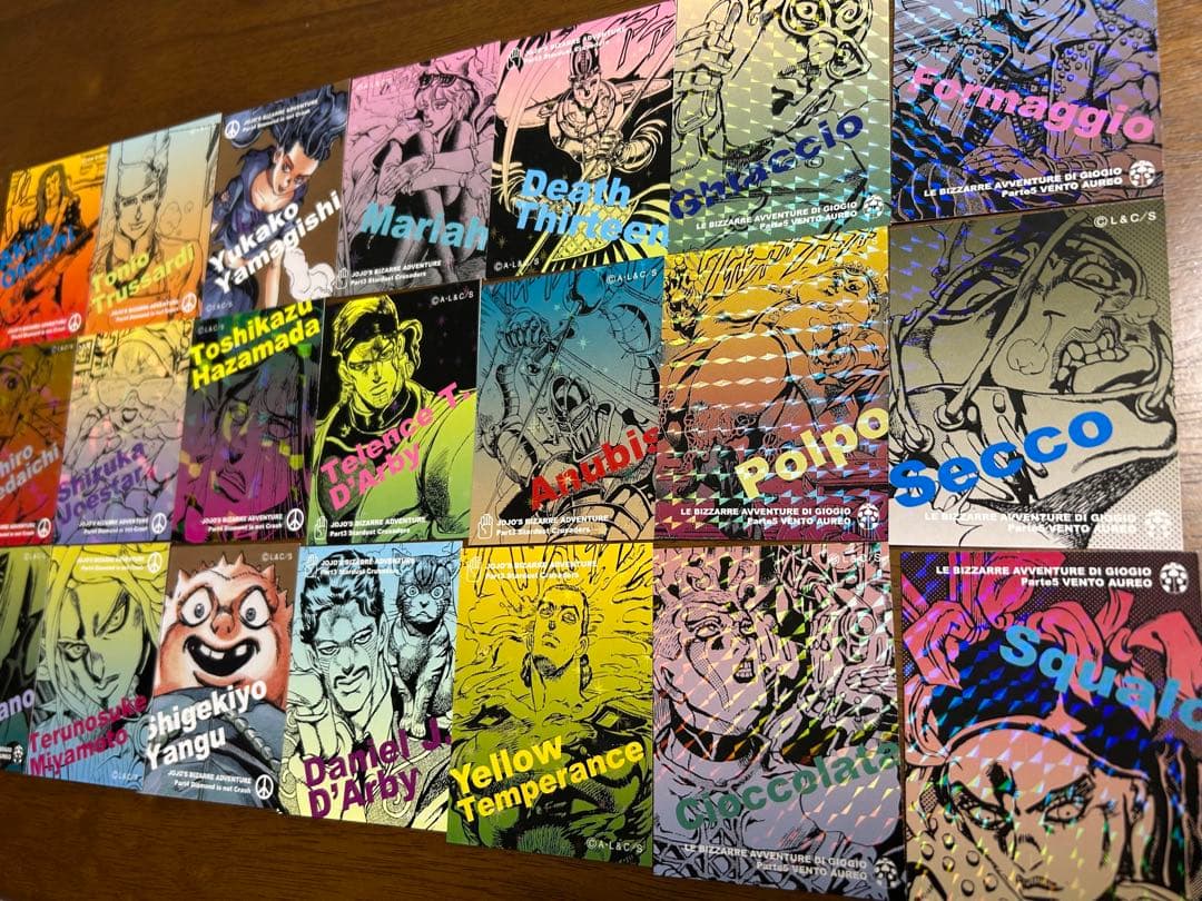 ジョジョの奇妙な冒険　リアルペイントカード　カードのみ　22枚