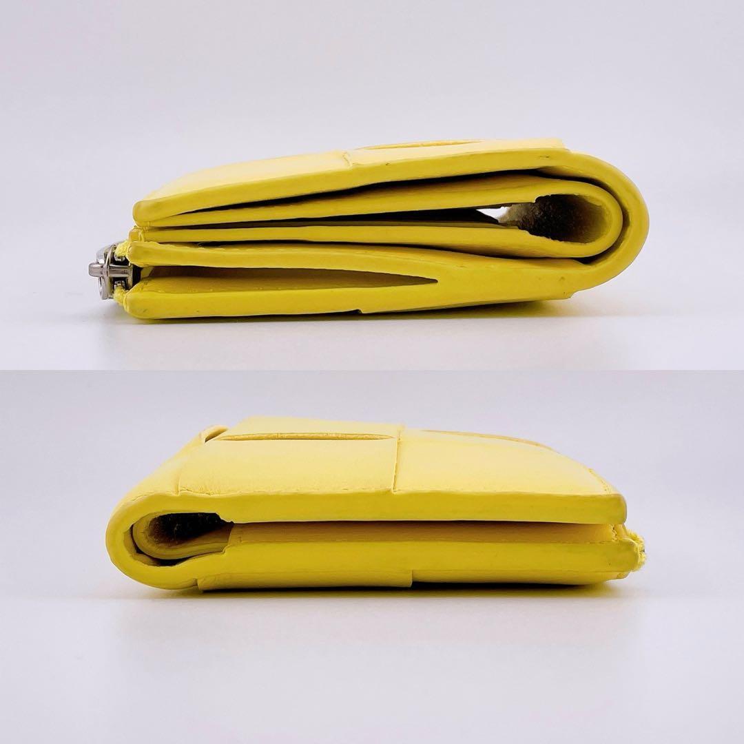 ★ボッテガヴェネタ★ 二つ折り財布 イントレチャート カセット イエロー系