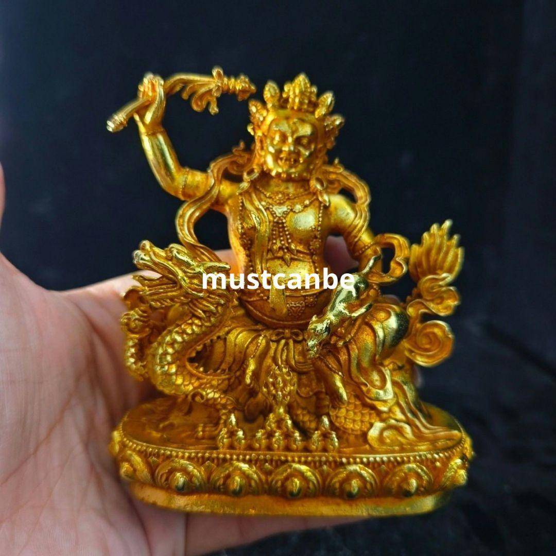 密教仏像 白財神像 車載神像 銅製 置物