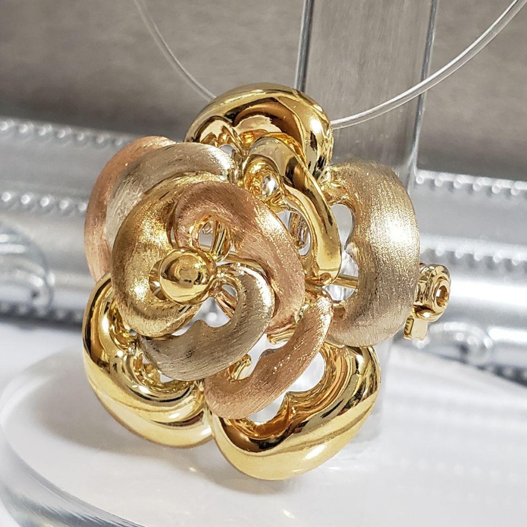 最安値 大ぶり K18ペンダントトップ 兼ブローチ ITALY 750