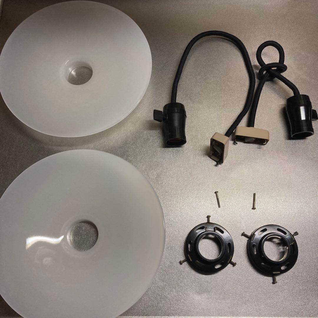 アンティーク ホワイトペンダントライト 2個セット E26 レトロ