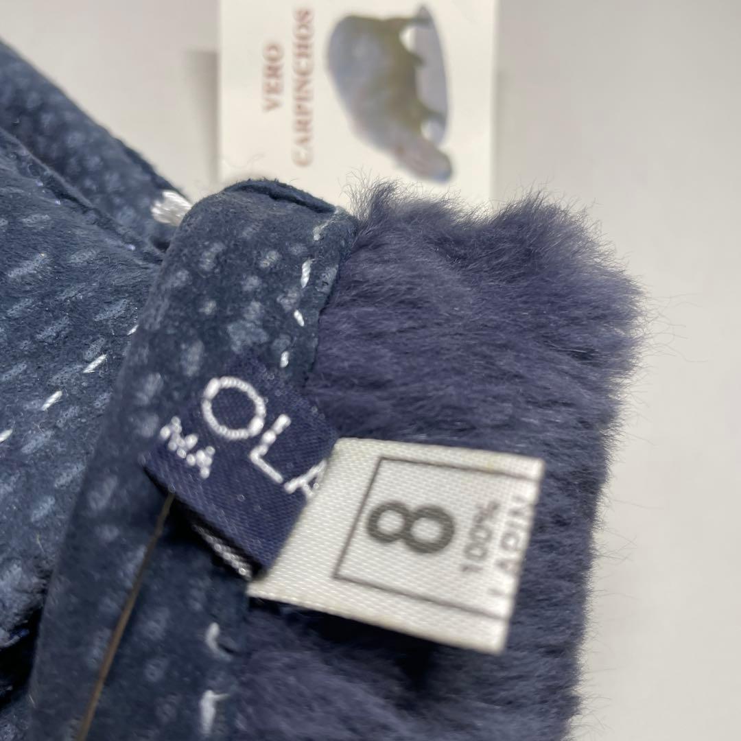 MEROLA カピバラ革 ネイビー（紺色）ライニング：ラパン（うさぎ毛）サイズ８