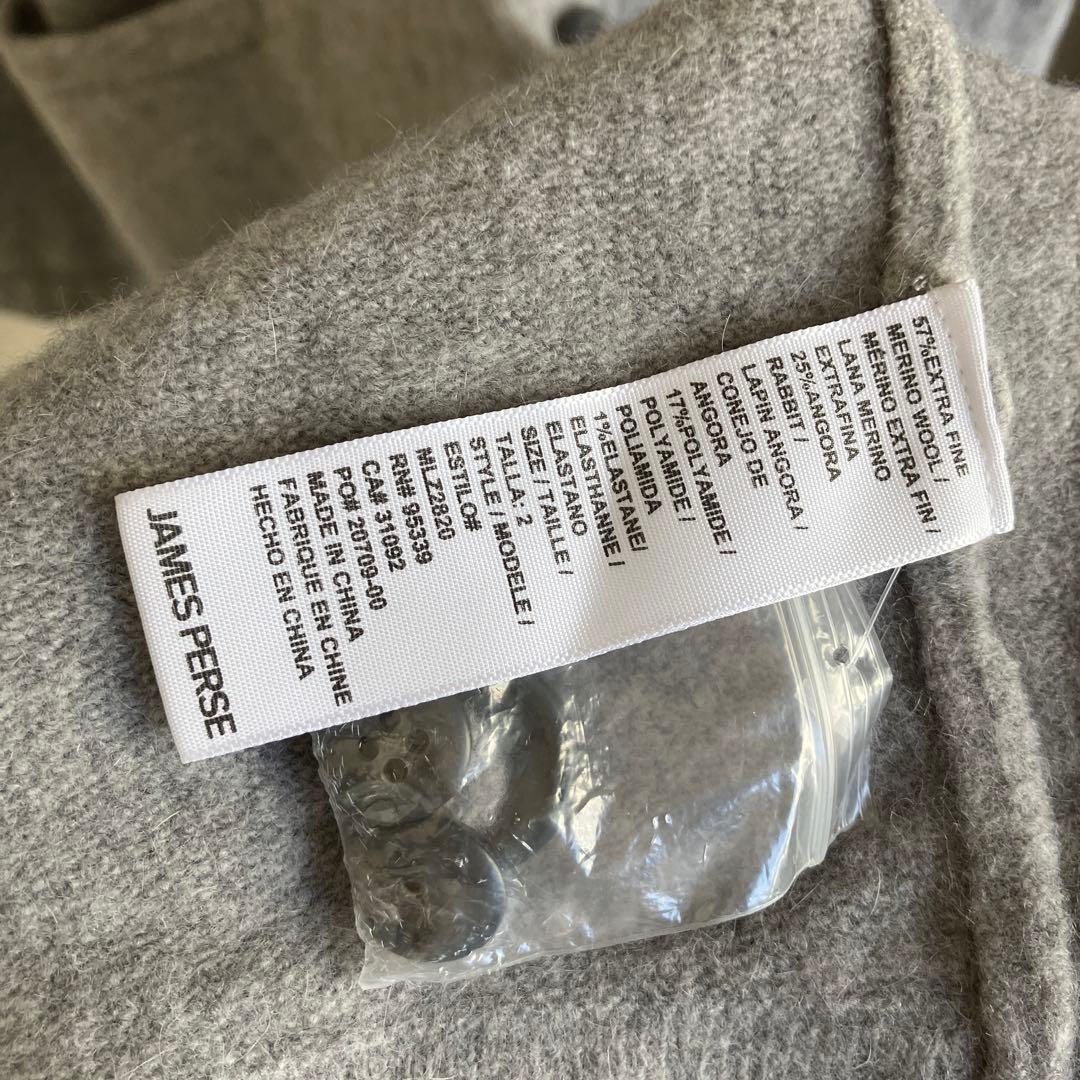 極美 JAMES PERSE アンゴラ混 ニットコート ジェームスパース